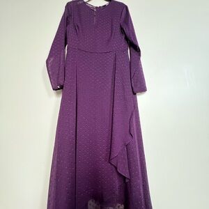 Tommy Hilfiger Purple Bishop Sleeve Gown for Weddings